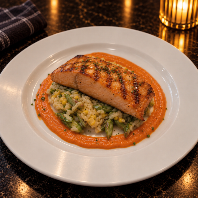 Grilled Salmon.