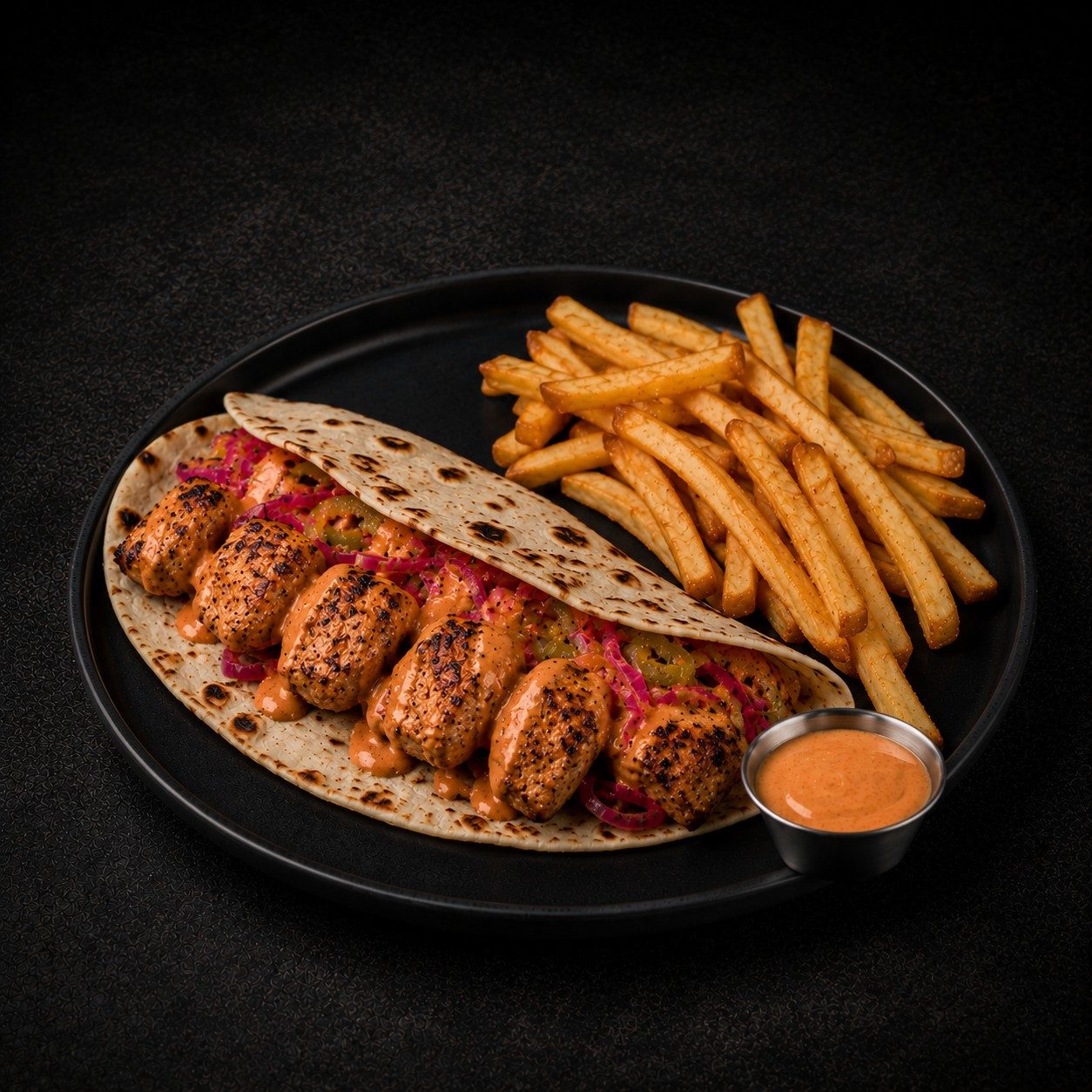 Chicken Kabob Sandwich.