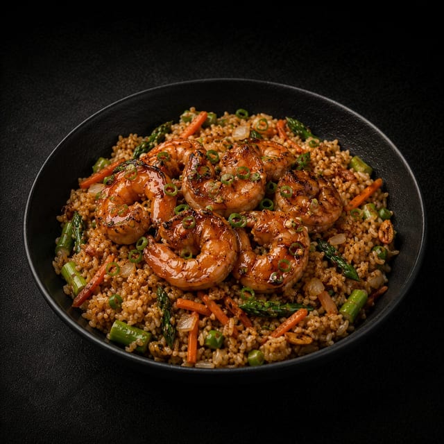 Grilled Shrimp Teriyaki Bowl.