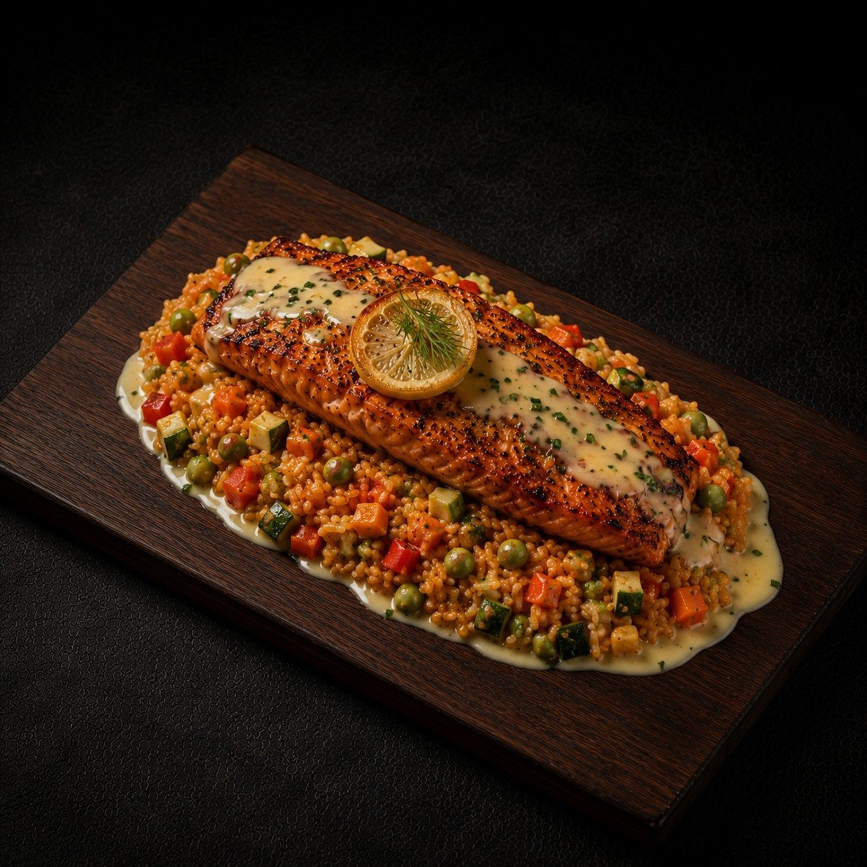 Cedar Plank Salmon.